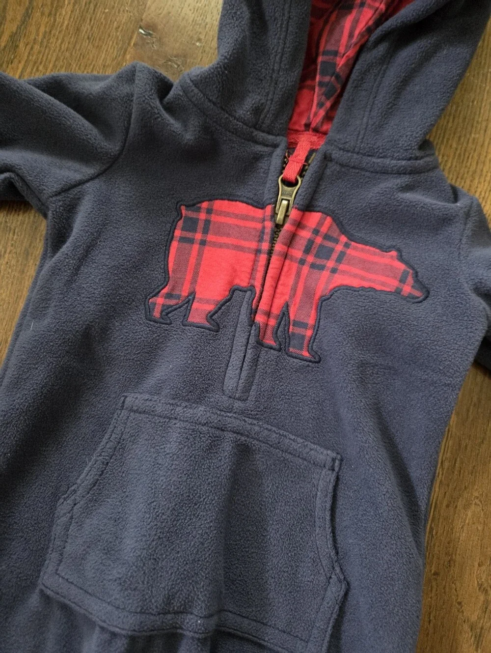 Carters Boys 3M Fleece Bear Romper